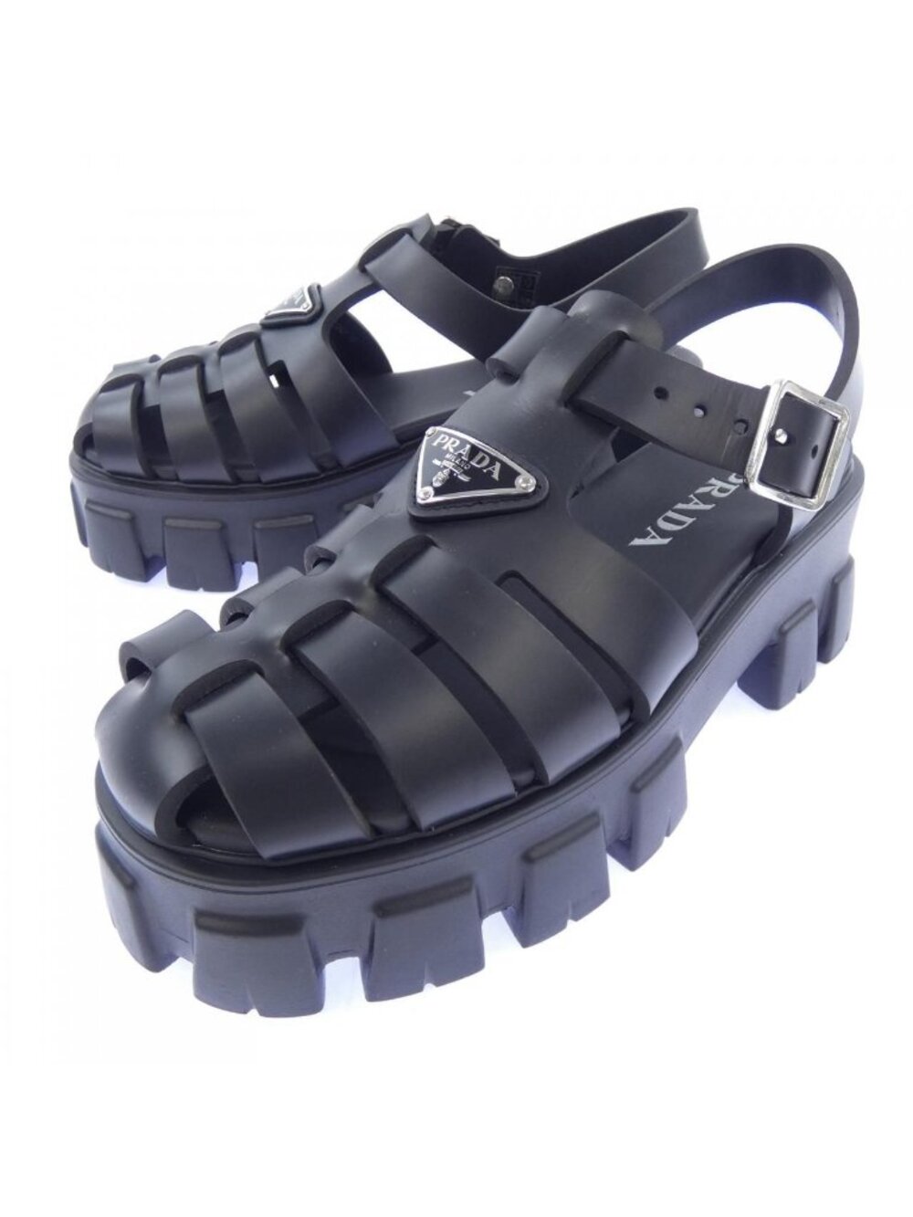 Prada Monolith Ruba Sandals Triangle Logo - Picture 3 of 6